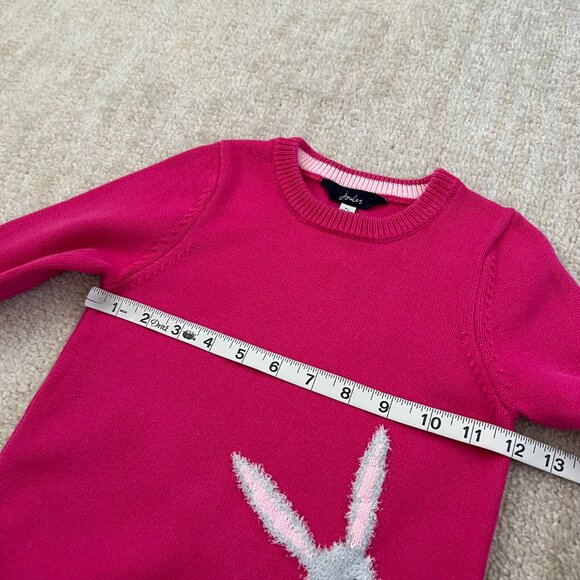 Joules Girls GeeGee Bunny Pink Cotton Jumper Sweater 5 - Picture 6 of 9